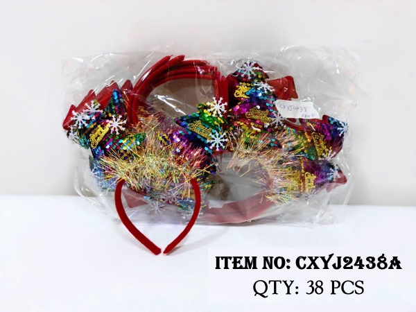 CXYJ2438A  TÚI 12C CÀI TÓC CÂY THÔNG NOEL CƯỜM, KIM TUYẾN