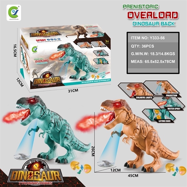 Y333-56 HỘP KHỦNG LONG PIN ĐẺ TRỨNG, MẮT ĐÈN, CHIẾU HÌNH