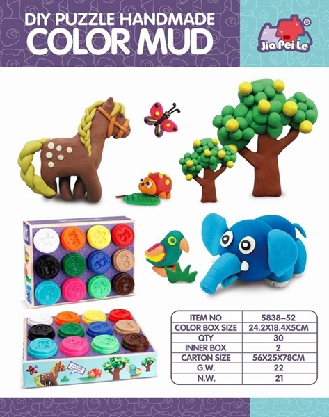 5838-52 HỘP ĐẤT SÉT 12 HŨ