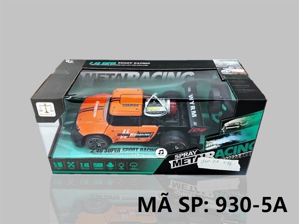 930-5A HỘP XE BÁN TẢI SẮT ĐIỀU KHIỂN 7 ĐỘNG TÁC, CẦN GẠT XOAY, CÓ SẠC, PHUN KHÓI, TL 1:16 930-8A