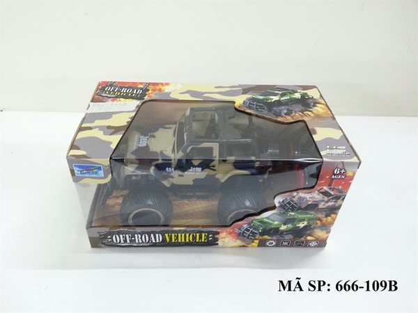 666-109B HỘP XE HƠI JEEP ĐIỀU KHIỂN 7 ĐỘNG TÁC, KHÔNG SẠC, TL 1:16