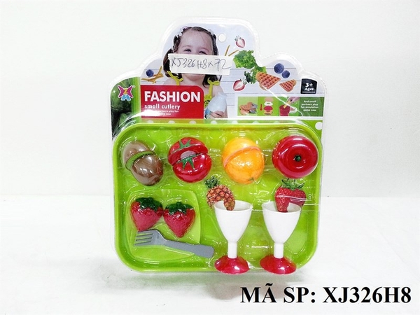 XJ326H8 VĨ ÉP KHÂY DÍNH TRÁI CÂY + 2 LY (TÁO, CAM, CÀ CHUA, KIWI, DÂU)