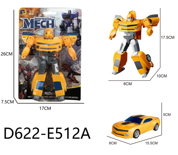 D622-E512A  VỈ RÁP ROBO BIẾN HÌNH XE HƠI