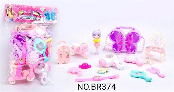 BR374 TÚI TRANG ĐIỂM TÚI XÁCH BƯỚM, MÁY SẤY, TỦ LẠNH, BÀN TRANG ĐIỂM, XE VESPA. ĐỒNG HỒ + 1C BÉ