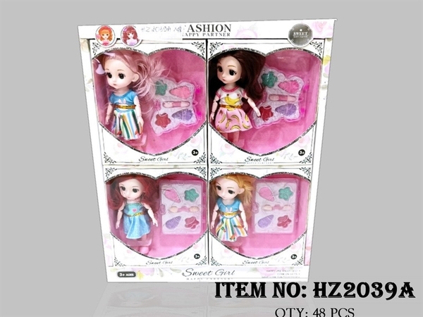 HZ2039A HỘP 4C BABY KHỚP, MẮT THỦY TINH + PHẤN TRANG ĐIỂM