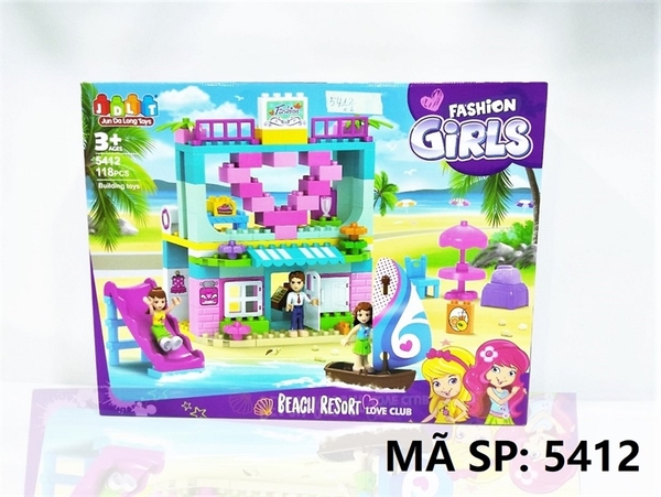 5412 HỘP LOGO RÁP KHU VUI CHƠI BÃI BIỂN 118 MIẾNG Beach Resort love club