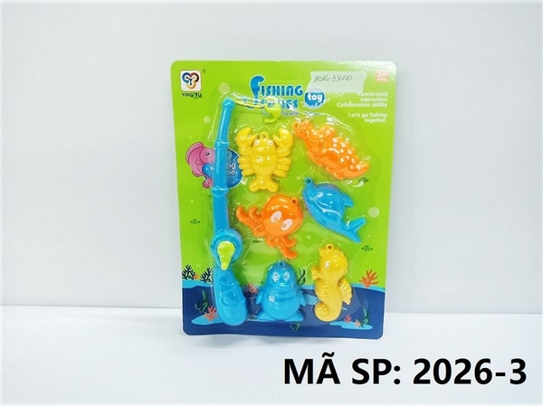 2026-3 VĨ CÂU CÁ 1 CẦN MÓC 6C (TÔM, BẠCH TUỘT, CÁ NGỰA, CHIM CÁNH CỤT, CÁ HEO, CÁ SẤU)