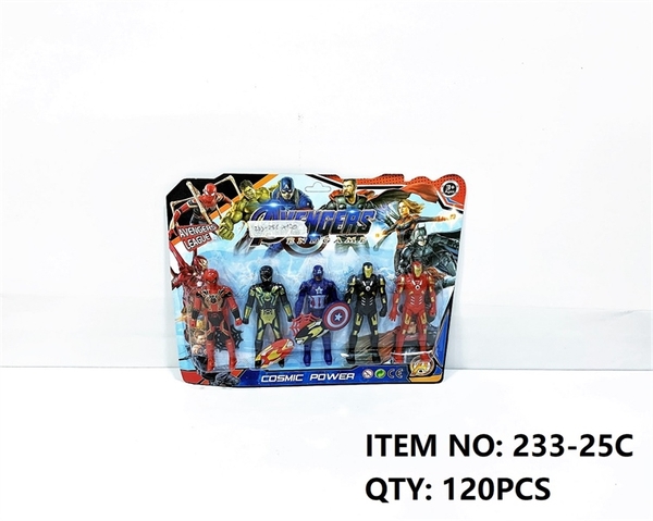 233-25C VỈ SIÊU NHÂN 5T AVENGER ĐÈN (NHỆN, NGƯỜI SẮT, ĐỘI TRƯỞNG MỸ)
