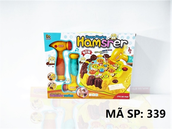339 HỘP ĐẬP CHUỘT PIN + 2C BÚA Happy Playing Hamster