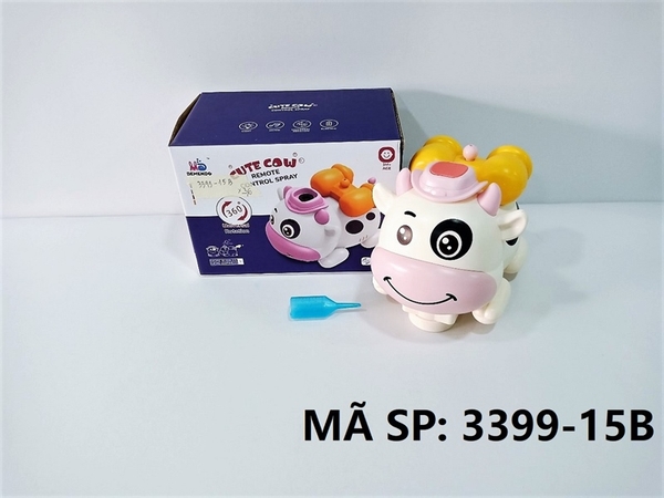 3399-15B HỘP BÒ PIN XOAY 360 PHUN HƠI Cute Cow