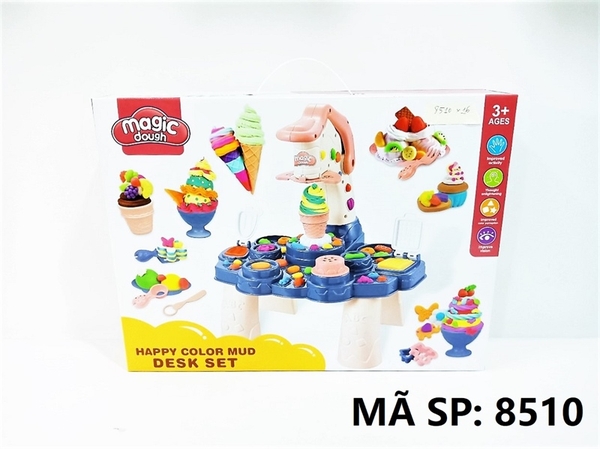 8510 HỘP BÀN ĐẤT SÉT LÀM KEM + MÁY ÉP + 10 TÚI Desk Set