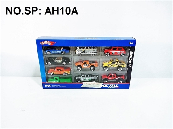 AH10A HỘP XE HƠI, TẢI SẮT TRỚN 10C ĐỦ MẪU TL 1 : 64 METAL