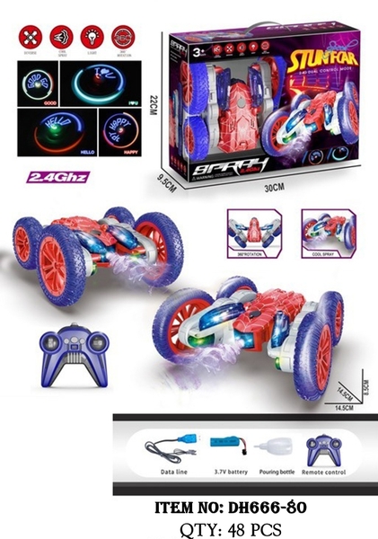 DH666-80  HỘP XE ĐỊA HÌNH BƯỚM ĐIỀU KHIỂN 7 ĐỘNG TÁC, CÓ SẠC, XOAY 360 ĐỘ NHỆN