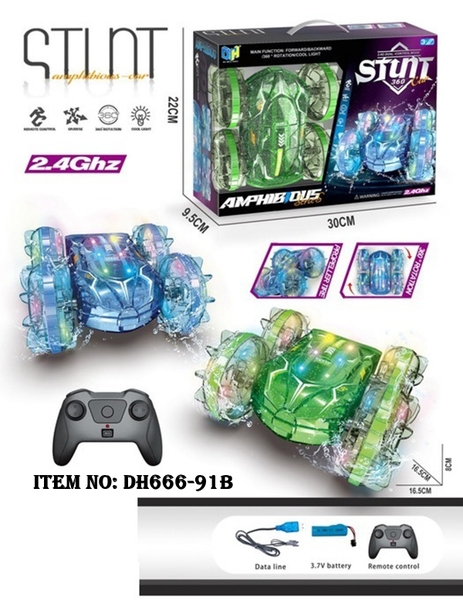 DH666-91B  HỘP XE ĐỊA HÌNH ĐIỀU KHIỂN CHẠY DƯỚI NƯỚC, XOAY 360 ĐỘ, CÓ SẠC