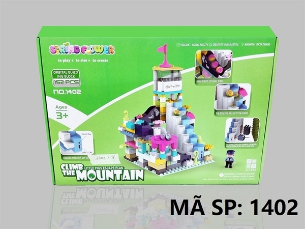 1402 HỘP LOGO RÁP NHÀ CẦU TRƯỢT BANH 152 MIẾNG Spring Flower