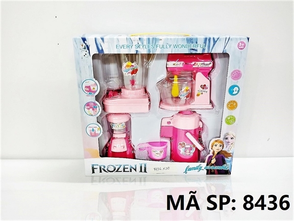8436 HỘP BẾP 4 MÓN (MÁY XAY SINH TỐ, MÁY TRỘN, MÁY LỌC NƯỚC, BÌNH NƯỚC NÓNG) Frozen II