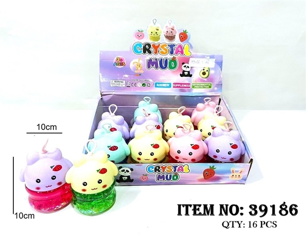 39186 HỘP 12 HŨ SLIME TRONG KIM TUYẾN SANRIO