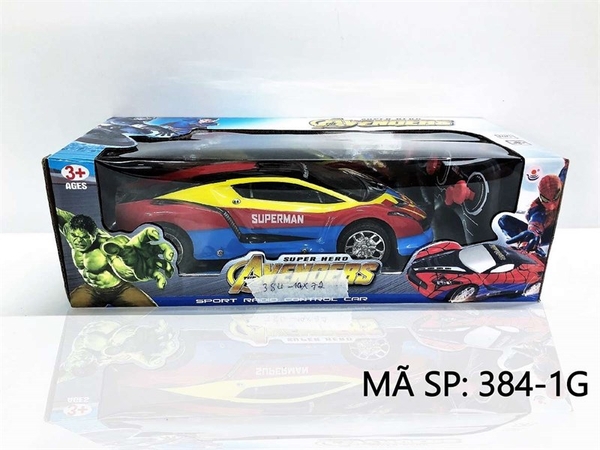 384-1G HỘP XE HƠI LAMBORGHINI SUPER MAN ĐK 7 Đ.TÁC, KHÔNG SẠC AVENGERS 381-1, 382-1, 383-1, 384-1