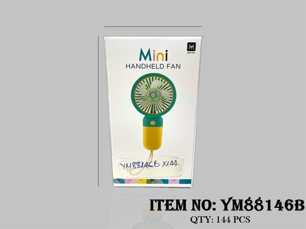YM88146B HỘP QUẠT BÔNG HOA TAY CẦM PIN SẠC