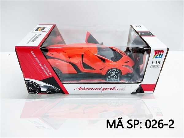 _026-2 HỘP XE HƠI LAMBORGHINI MỞ CỬA ĐK 7 Đ.TÁC, KHÔNG SẠC, TL 1:16 (Advanced Sports Car) _026-