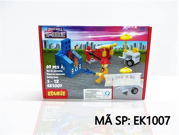 EK1007 HỘP LOGO RÁP CỨU HỎA 69 MIẾNG EDUKIE