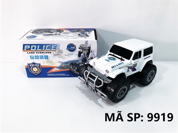 9919 HỘP XE JEEP CS PIN BIẾN HÌNH ROBO Police Land overlord