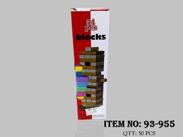 93-955 HỘP RÚT GỖ MÀU 54 MIẾNG