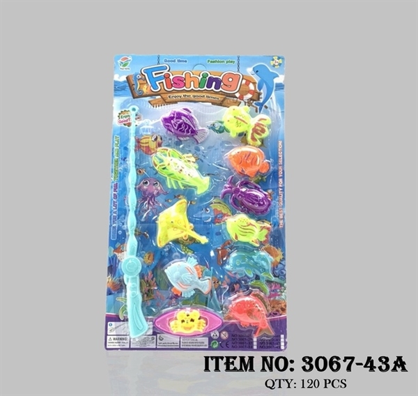 3067-43A VỈ CÂU CÁ 1 CẦN 11C (CÁ, MỰC, TÔM) + TÀU BUỒM