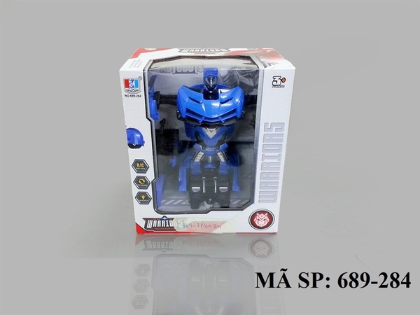 689-284 HỘP XE HƠI LAMBORGHINI ĐK CÓ SẠC BIẾN HÌNH ROBO KI HENJIAN (XANH)