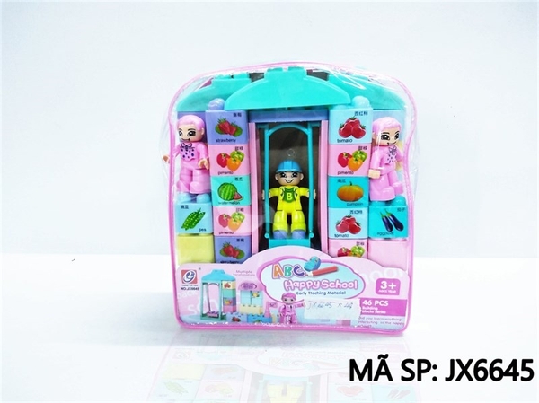 JX6645 TÚI RÁP BALO XÍCH ĐU + 3 BÉ (TRÁI CÂY) 46 MIẾNG