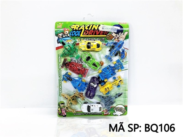 BQ106 VỈ XE HƠI, MÁY BAY, XE ĐUA TRỚN 12C RACING COOL DRIVER BQ101-BQ108