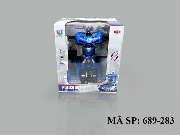 689-283 HỘP XE HƠI LAMBORGHINI CS ĐK CÓ SẠC BIẾN HÌNH ROBO KI HENJIAN (XANH)