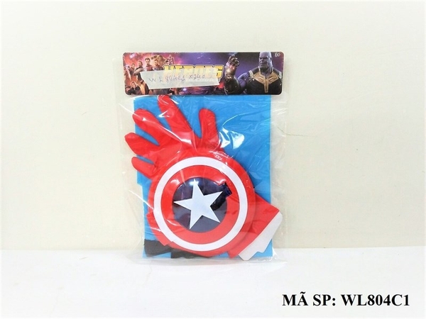 WL804C1 TÚI KHIÊN CHẮN SN CAPTAIN AMERICA PIN ĐÈN + ÁO CHOÀNG, BAO TAY