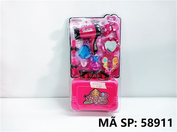 58911 VĨ ÉP TRANG ĐIỂM MÁY SẤY+ GƯƠNG+ MẮT KIẾNG+ VALI+ NƯỚC HOA+ SON+ CHÌA KHÓA+ KẸP TÓC (Fashion)