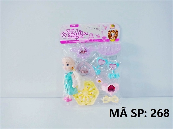 268 TÚI TRANG ĐIỂM BÔNG TAI, VÒNG, MÓNG TAY, LƯỢC + 1C BABY (PVC) Fashion