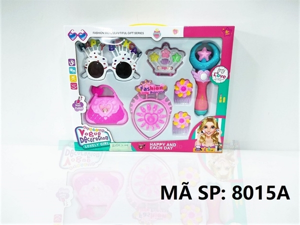 8015A HỘP TRANG ĐIỂM PHẤN, MÓNG TAY, TÚI XÁCH, MẮT KIẾNG, 2C CÀI TÓC, TRƯỢNG NGÔI SAO Happy And Each Day