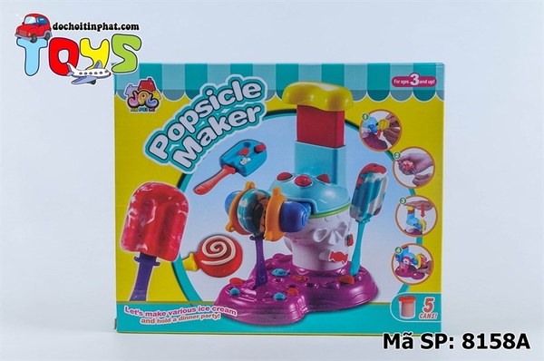 8158A  HỘP ĐẤT SÉT LÀM KEM, KHUÔN DẬP ÉP, 5 HŨ ĐẤT SÉT