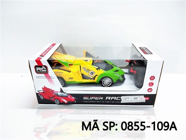 _0855-109A HỘP XE HƠI LAMBORGHINI MỞ CỬA, MỞ CỐP ĐK 7 Đ.TÁC, CÓ SẠC , TL 1:16 (RACER 5) (SUPER RACING) _0855-