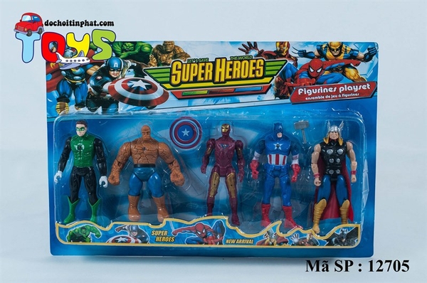 12705 VỈ SIÊU NHÂN 5T AVENGER (THOR, ĐỘI TRƯỞNG MỸ, NGƯỜI SẮT, NGƯỜI ĐẤT, BEN)