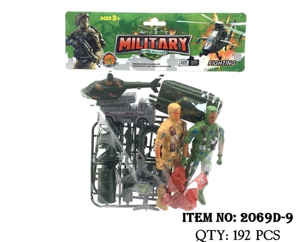 2069D-9 TÚI LÍNH MÔ HÌNH QUÂN SỰ XE TĂNG, TRỰC THĂNG + 2C LÍNH