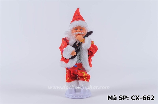 CX-662 HỘP NOEL PIN CẦM ĐÀN TRỤC XOAY