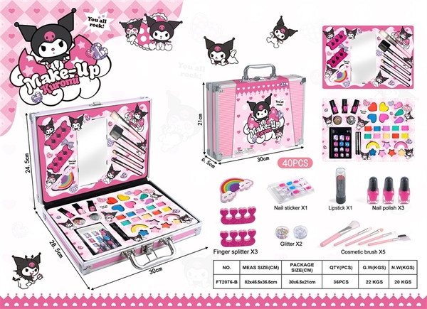 FT2076-B HỘP VALI PHẤN TRANG ĐIỂM SANRIO, SƠN MÓNG