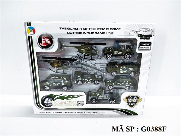 G0388F  HỘP XE QUÂN SỰ SẮT 8C (TRỰC THĂNG, THANG, XE TĂNG, Ô TÔ)   G0388