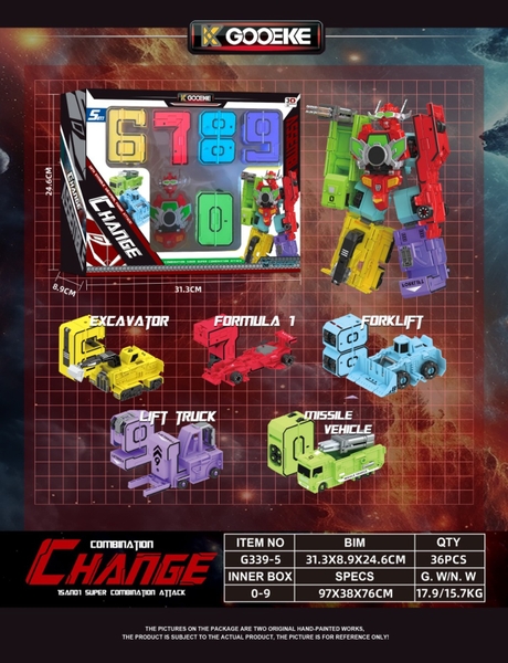 G339-5  HỘP RÁP ROBO BIẾN HÌNH SỐ HỌC