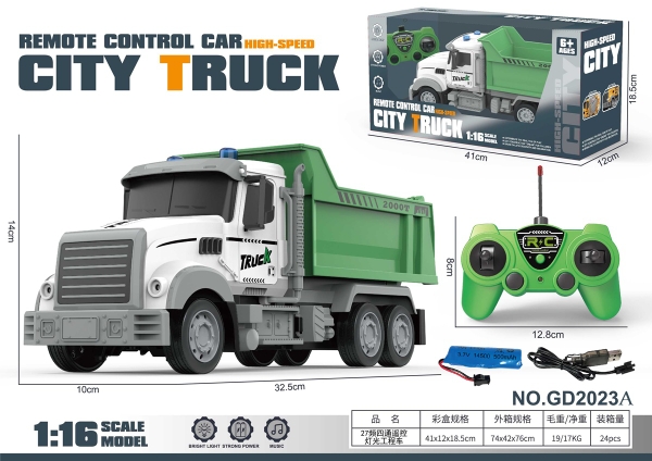 GD2023A  HỘP XE CÔNG TRÌNH BEN ĐIỀU KHIỂN 7 ĐỘNG TÁC, CÓ SẠC