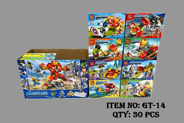 GT-14  HỘP LOGO RÁP AVENGER ĐỦ MẪU HỘP 16C