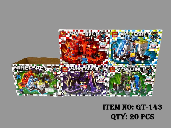 GT-143  HỘP LOGO RÁP MINECRAFT HỘP 4C