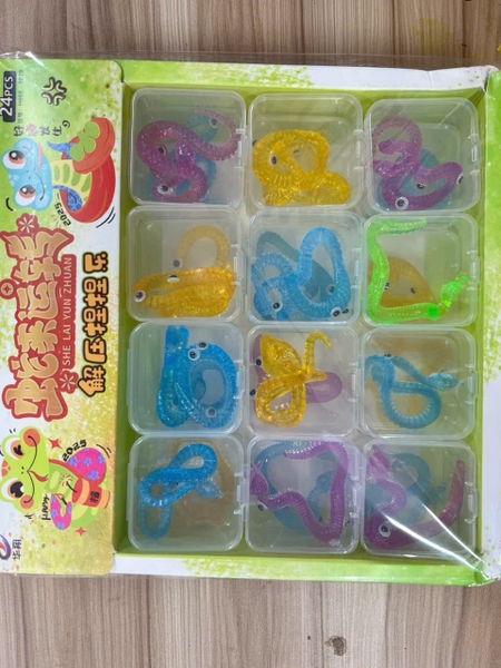 H664 HỘP 24C SQUISHY MOCHI RẮN 2 ĐẦU