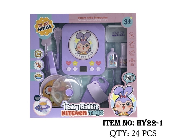 HY22-1 HỘP BẾP ĐIỆN TỪ THỎ, CHẢO, THỚT