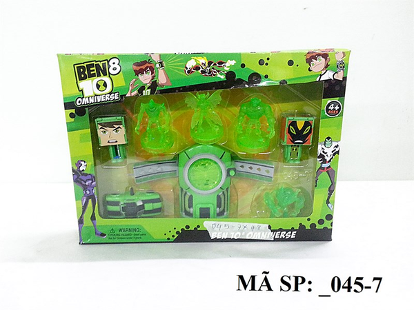 _045-7 HỘP ĐỒNG HỒ PIN BEN + XE HƠI + 4T TRONG ( BEN10)